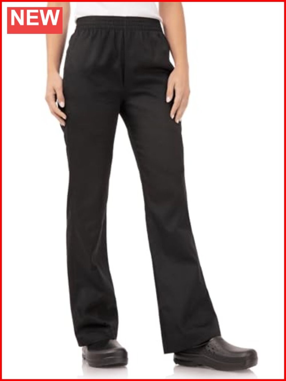 Women's Baggy Chef Pants Elastic Waistband Polycotton Workwear